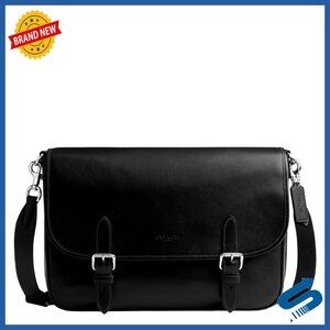 Leather Messenger Bag with Detachable Strap, Crossbody Wear